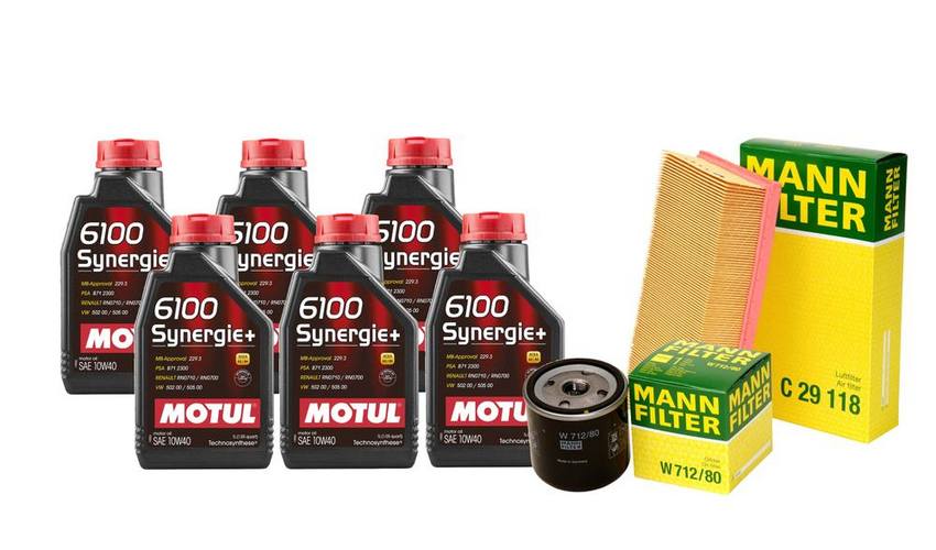 SAAB Engine Oil Change Kit - Motul 93186554 (10W40) (SYNERGIE+ 6100)